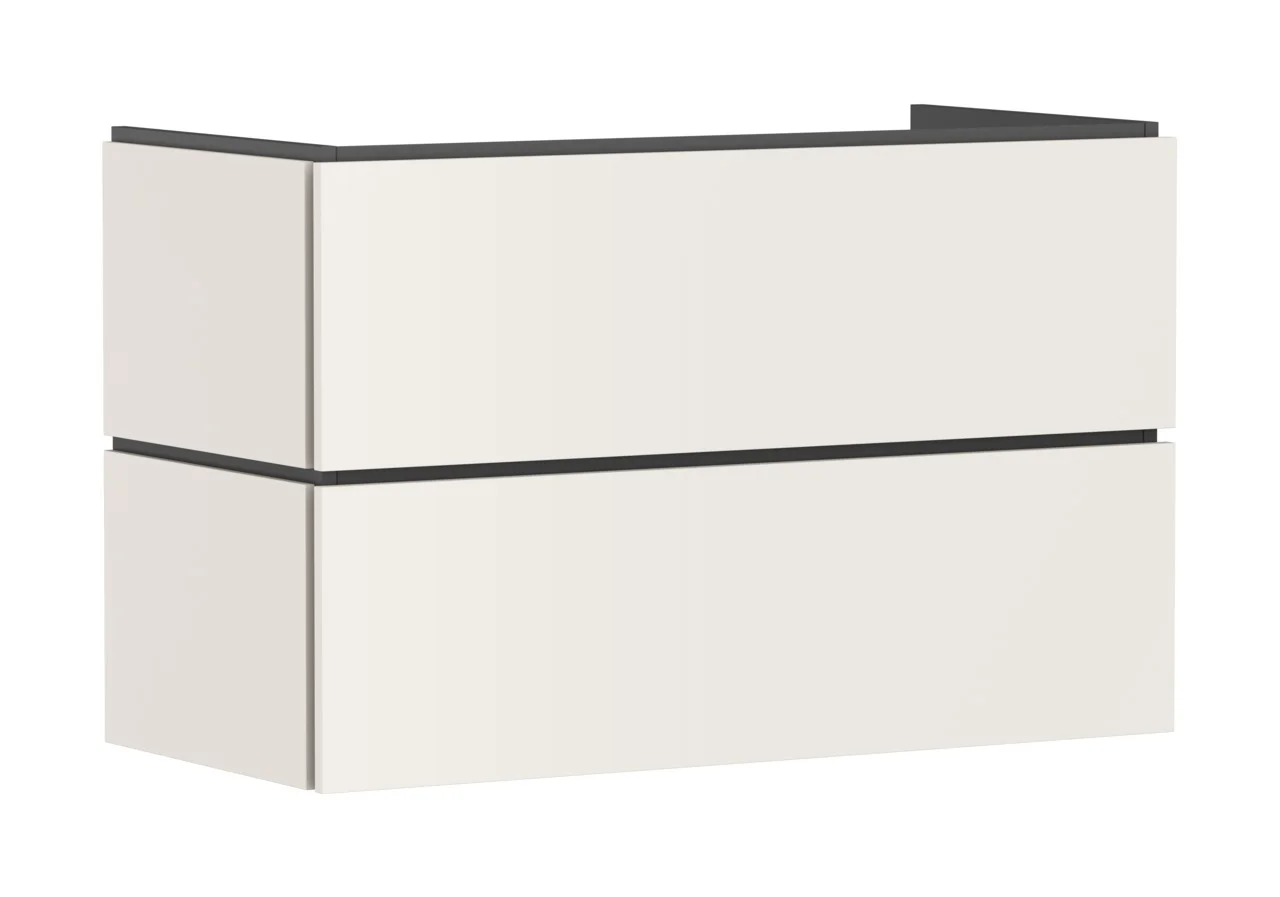 Hansgrohe Waschtischunterschrank Xilesa E, Sandbeige Matt, 980x470 mm, 2 Schubkästen PushOpen, SoftClose, vormontiert Hansgrohe Waschtischunterschrank Xilesa E, Sandbeige Matt, 980x470 mm, 2 Schubkästen PushOpen, SoftClose, vormontiert
