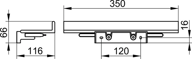 REVA 12859370000 Duschablage mit integriertem Glasabzieher schwarz