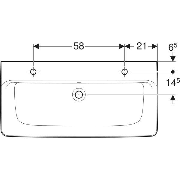 Aufsatzwaschtisch „Renova Plan“, rechteckig 100 × 48 cm in weiß alpin Aufsatzwaschtisch „Renova Plan“, rechteckig 100 × 48 cm in weiß alpin