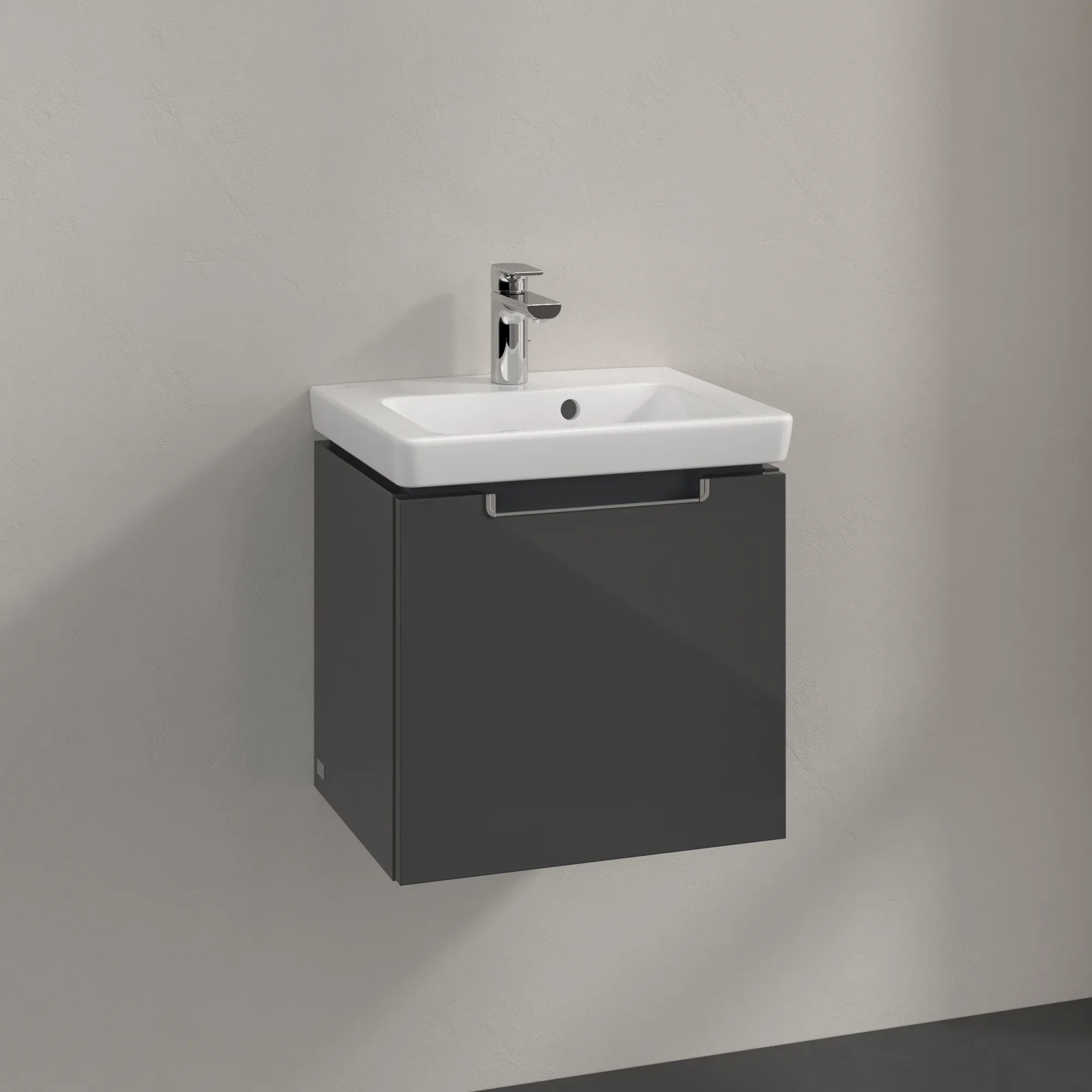 Villeroy & Boch Subway 2.0 Waschbeckenunterschrank A68410, Glossy Grey, 440x420x352mm