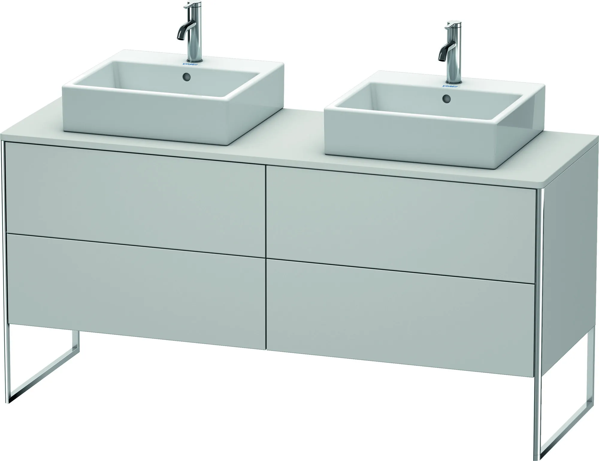 Duravit Waschtischunterschrank bodenstehend „XSquare“ 160 × 77,8 × 54,8 cm Nordic Weiß Seidenmatt Duravit Waschtischunterschrank bodenstehend „XSquare“ 160 × 77,8 × 54,8 cm Nordic Weiß Seidenmatt