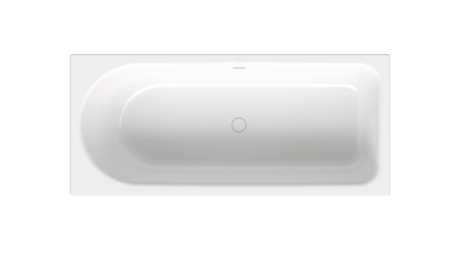 BetteOcean Badewanne Rechteck 1700x750x450 mm Fußende rechts Überlauf hinten weiß glasierter Titan-Stahl