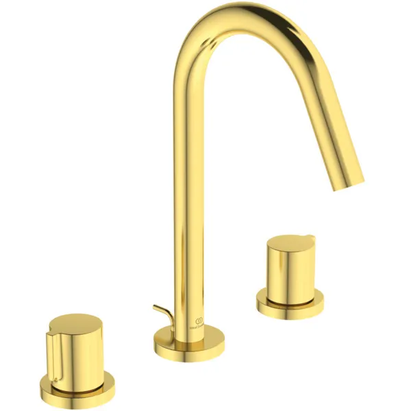 Ideal Standard Joy Arm 3-Loch Waschtischarmatur BC783A2, Brushed Gold