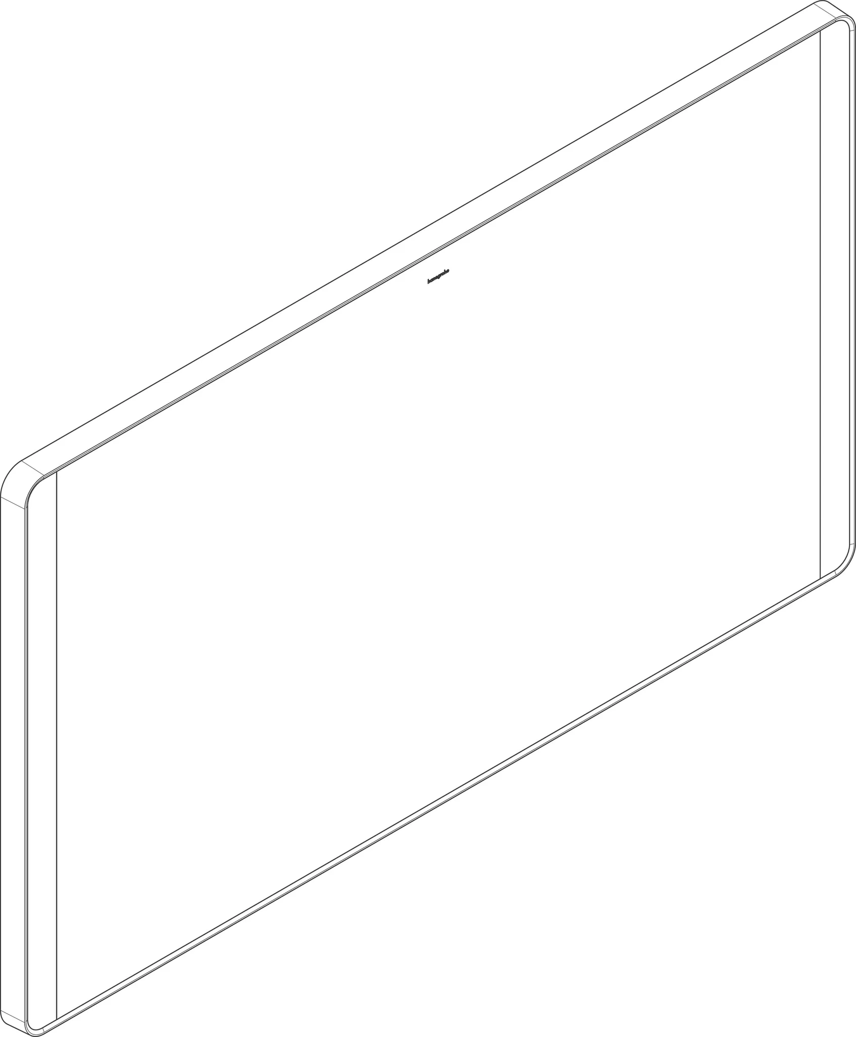 Hansgrohe Xarita Lite Q Spiegel mit seitlicher LED-Beleuchtung 1200⁄30, Mattschwarz