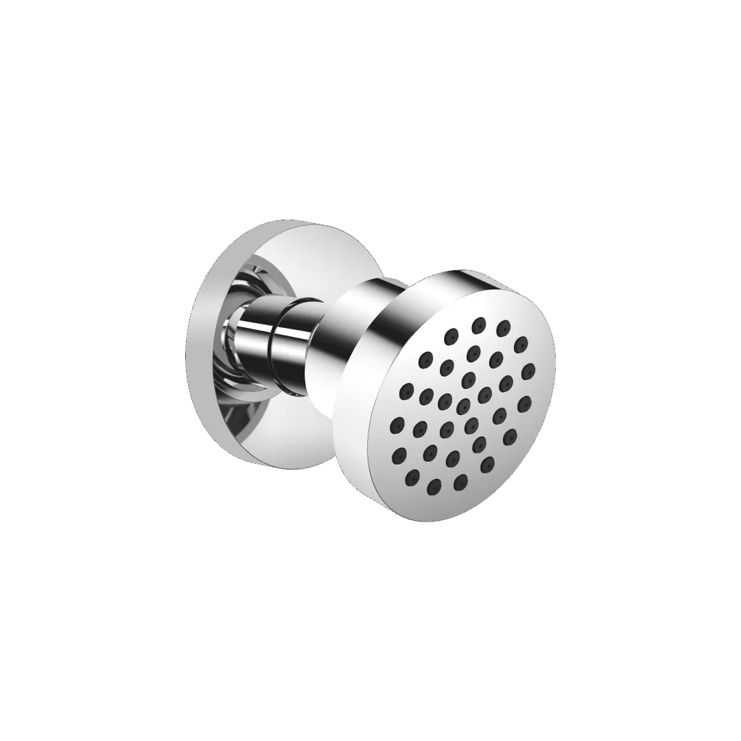 Dornbracht Seitenbrause ohne Mengenregulierung - Brausekopf D. 55 mm, Kugelgelenk 25Grad schwenkbar, HORIZONTAL RAIN, max. 7 l/min, Antikalk-System, Rosette D. 55 mm, Anschluss ½″ Dornbracht Seitenbrause ohne Mengenregulierung - Brausekopf D. 55 mm, Kugelgelenk 25Grad schwenkbar, HORIZONTAL RAIN, max. 7 l/min, Antikalk-System, Rosette D. 55 mm, Anschluss ½″