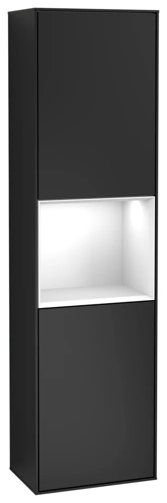 Villeroy & Boch Hochschrank Finion F470GF 418x1516x270 mm, Black Matt Lacquer, mit Beleuchtung, Push-to-open, SoftClosing
