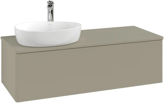 Villeroy & Boch Waschtischunterschrank „Antao“ 1200 × 360 × 500 mm White Matt Lacquer, für Becken links, ohne Beleuchtung