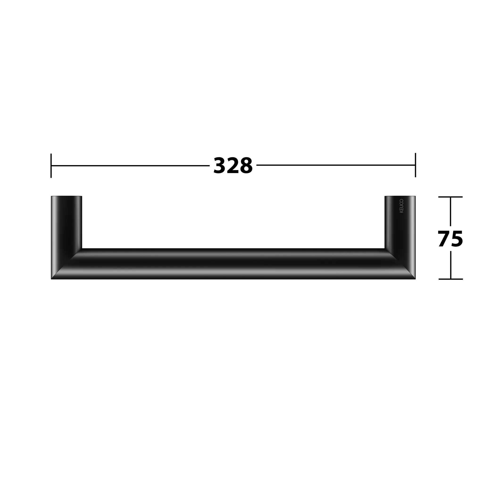 KEUCO REVA Haltegriff 328 mm schwarz matt