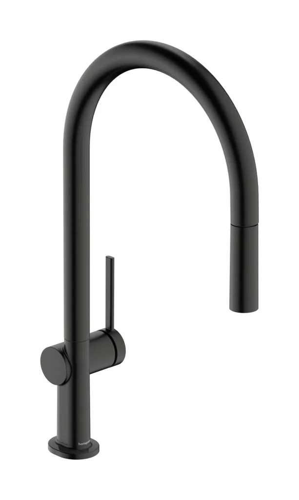 Hansgrohe Talis M54 Einhebel-Küchenmischer 210, Auszieharm, 1 Strahl, Brushed Black Chrome, Hahnlochbohrung 35 mm, max. Durchfluss 7 l/min, Auszugslänge bis 50 cm Hansgrohe Talis M54 Einhebel-Küchenmischer 210, Auszieharm, 1 Strahl, Brushed Black Chrome, Hahnlochbohrung 35 mm, max. Durchfluss 7 l/min, Auszugslänge bis 50 cm