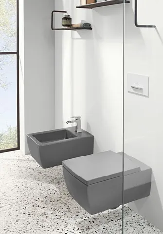 Bidet „Memento 2.0“, Befestigung verdeckt 37,5 × 23 × 56 × 56 cm in Graphite