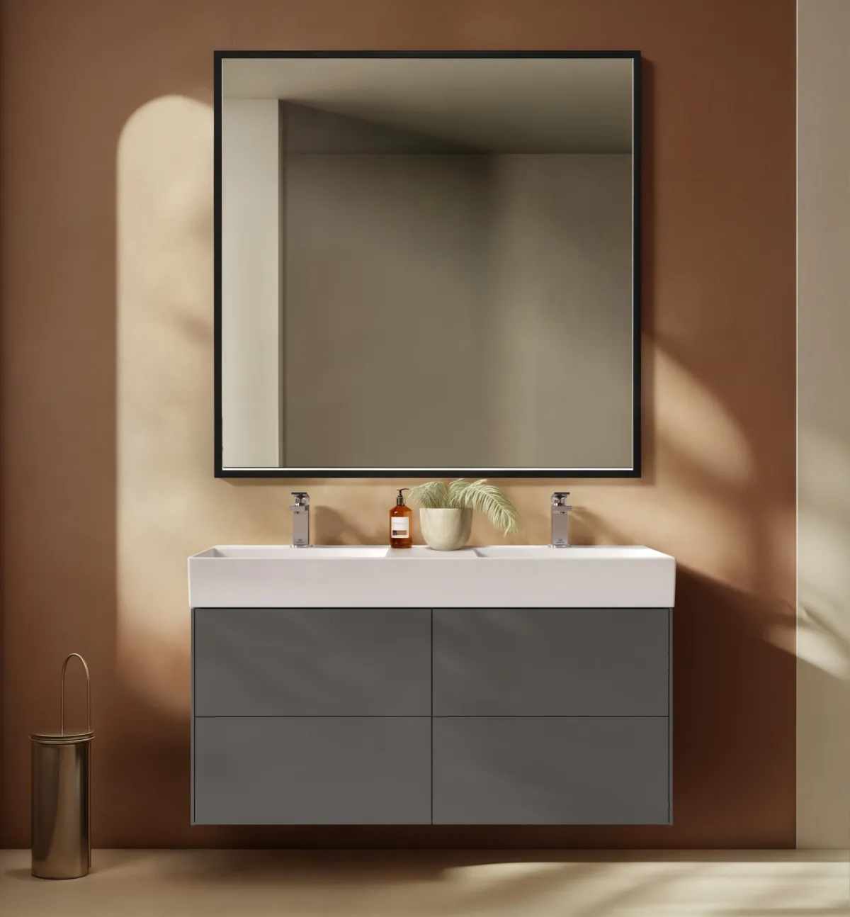 Waschbecken „Extra“ 120 × 45 × 15 cm, Hahnlochposition mittig in Weiß Waschbecken „Extra“ 120 × 45 × 15 cm, Hahnlochposition mittig in Weiß