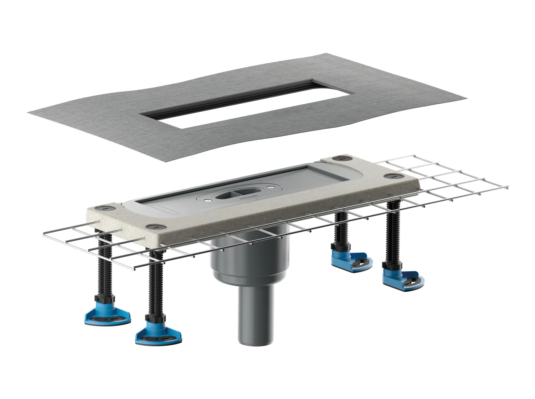 Ablaufgehäuse CeraFlex senkrecht, DN 50 Ablaufgehäuse CeraFlex senkrecht, DN 50