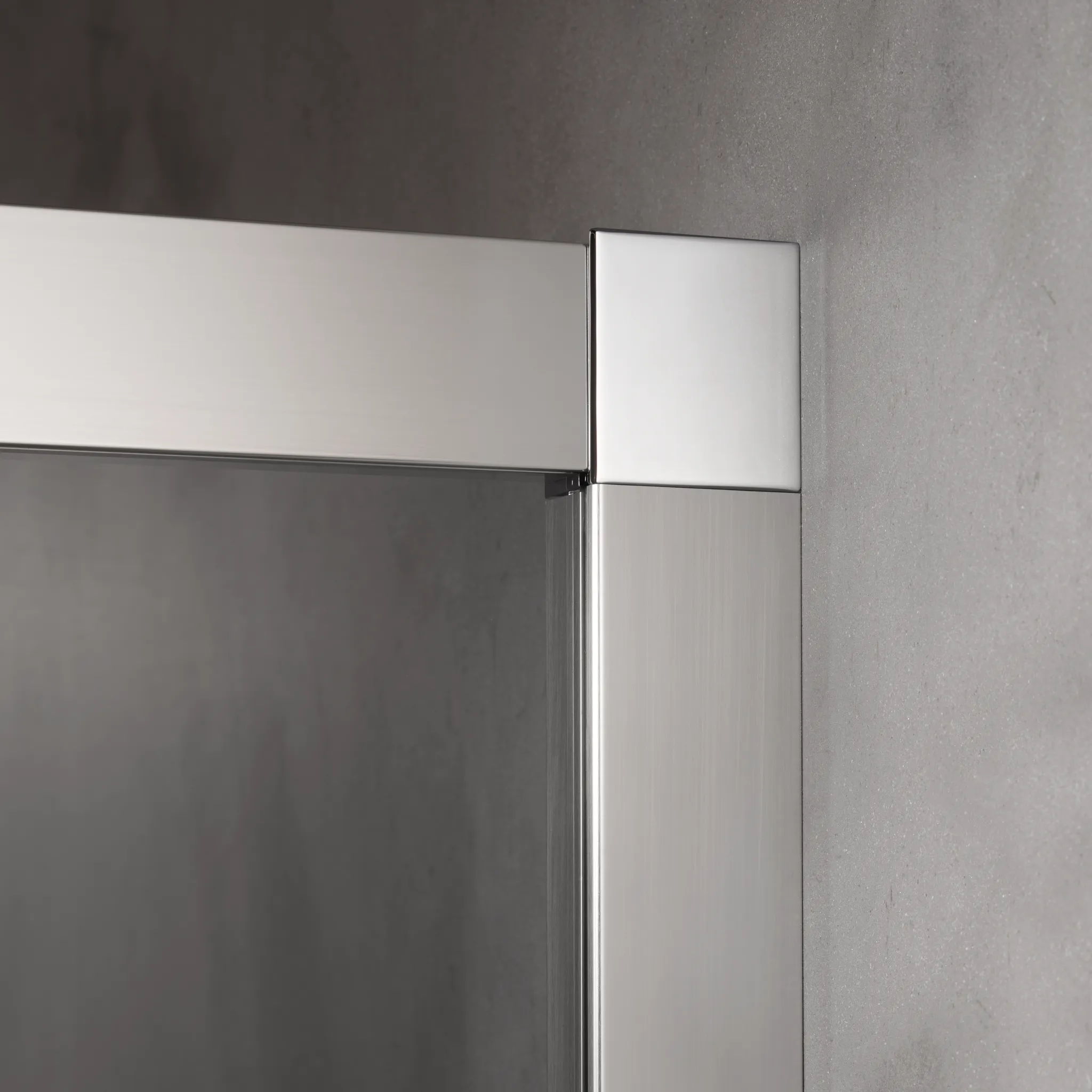 Kermi Duschtür Gleittür 2-teilig bodenfrei mit Festfeld links für Ecke „NICA“ Glas Klar, Profile Silber Hochglanz, BV: 975 - 1000 mm GAK: 970 - 995 mm WE: 985 - 1010 mm H: 1850 mm