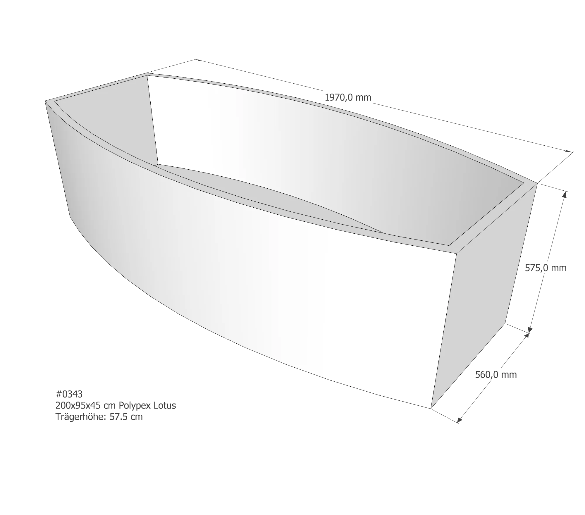 Badewannenträger passend für Polypex Lotus 2000 200 × 95 × 45 cm Badewannenträger passend für Polypex Lotus 2000 200 × 95 × 45 cm