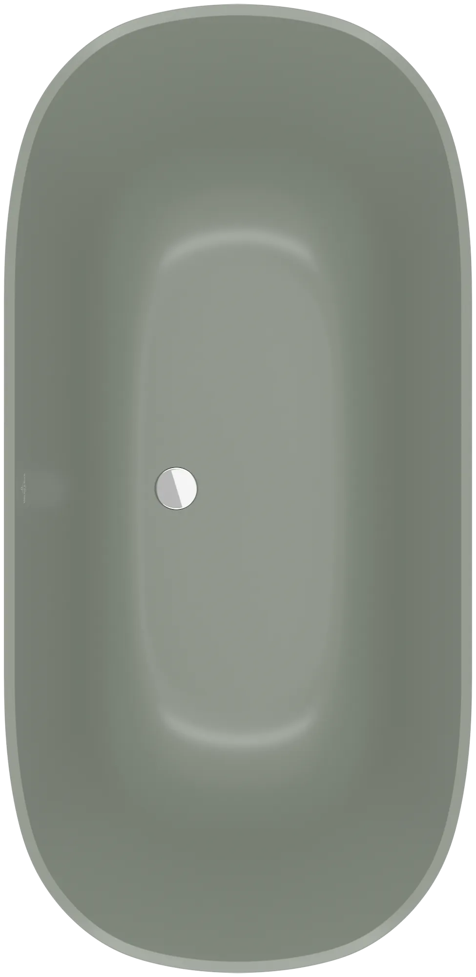 Villeroy & Boch freistehende Badewanne Theano, Morning Green, 1550 x 750 mm, Höhe 506 mm, Innentiefe 480 mm, Nutzinhalt 250 Liter