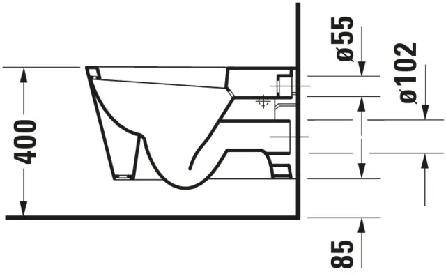 Wand-Tiefspül-WC „Starck 1“ 41 × 32 × 57,5 cm