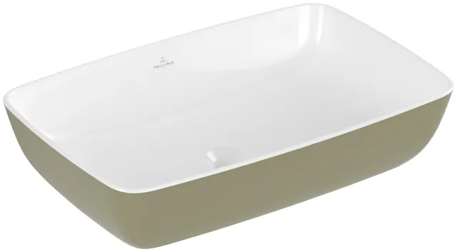 Villeroy & Boch Aufsatzwaschtisch aus TitanCeram „Artis“ 580 × 385 × 130 mm in Sage Green