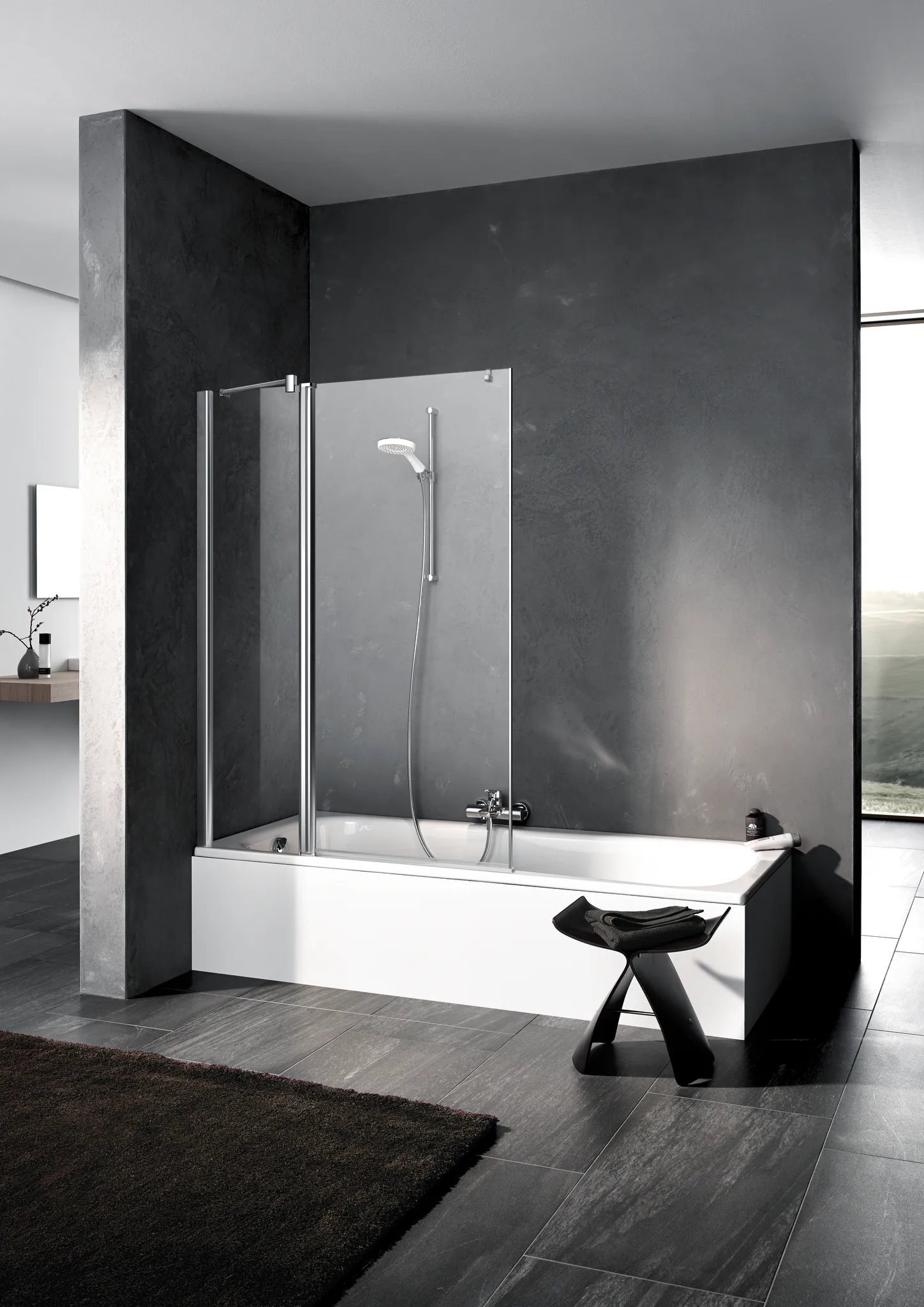 Kermi Duschtür Pendelflügel mit Festfeld links „PEGA“ Glas Klar, Profile Silber Hochglanz, BV: 1090 - 1115 mm H: 1500 mm Kermi Duschtür Pendelflügel mit Festfeld links „PEGA“ Glas Klar, Profile Silber Hochglanz, BV: 1090 - 1115 mm H: 1500 mm