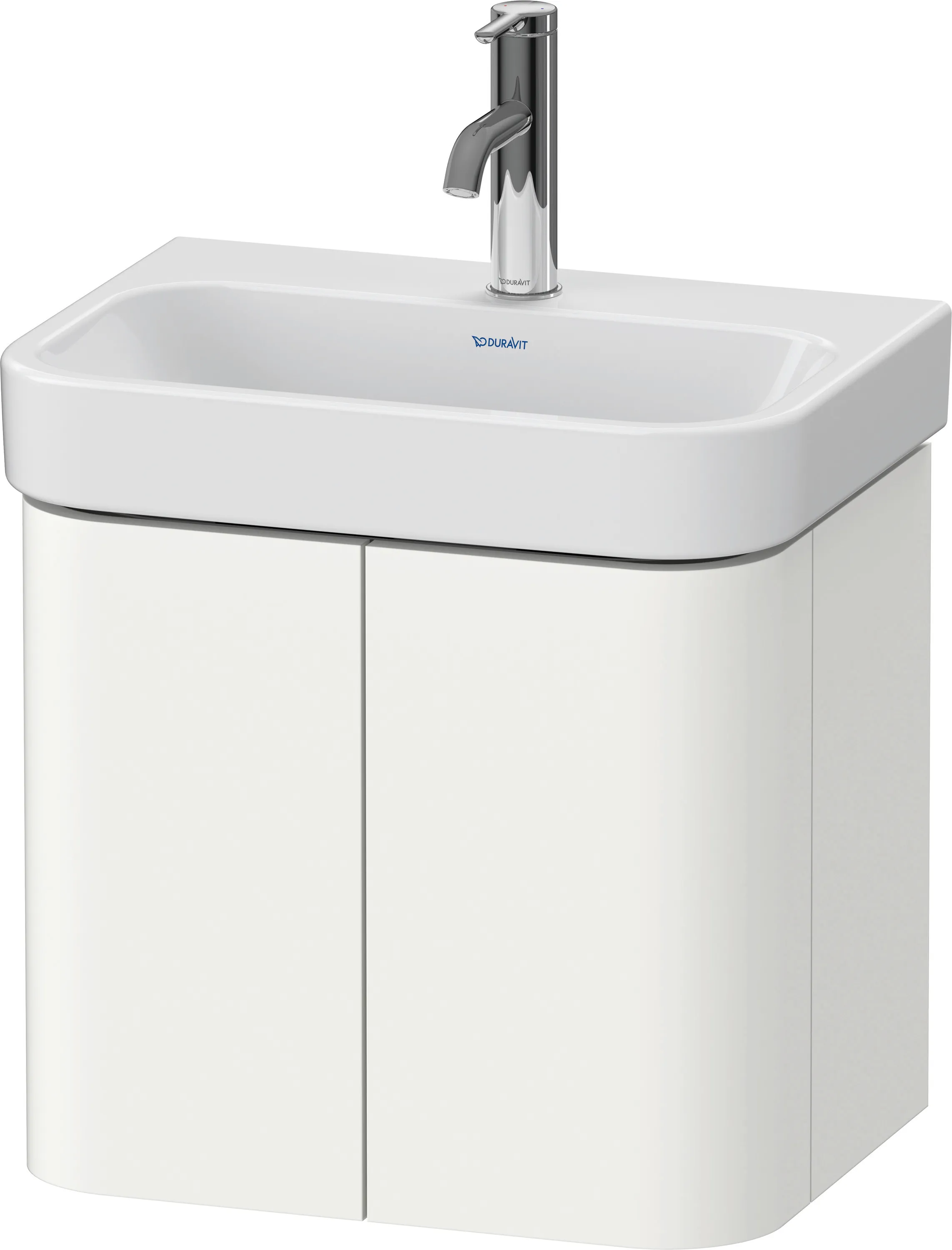 Duravit Waschtischunterschrank wandhängend „Happy D.2 Plus“ 47,5 × 41,5 × 35 cm Weiß Supermatt