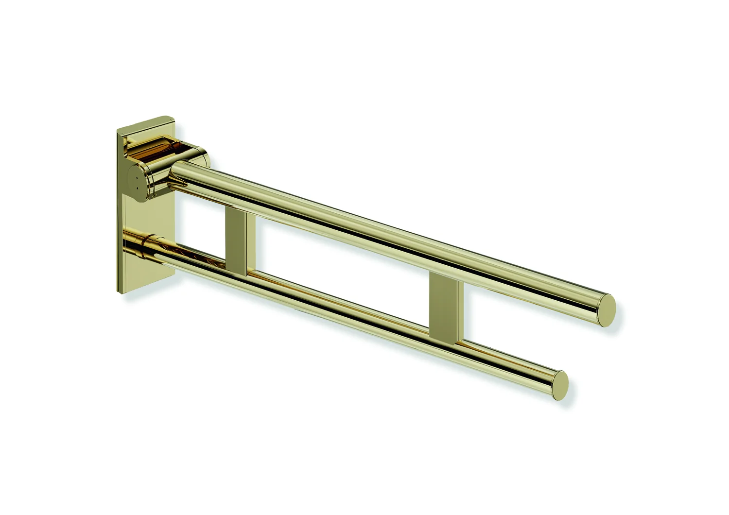 HEWI Stützklappgriff Duo Design A, Edelstahl PVD, Ausladung 850 mm