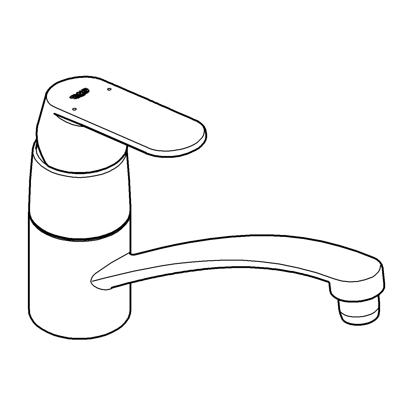 Grohe Eurosmart Cosmopolitan Einhand-Spültischbatterie, ½ flacher Auslauf, chrom Grohe Eurosmart Cosmopolitan Einhand-Spültischbatterie, ½ flacher Auslauf, chrom