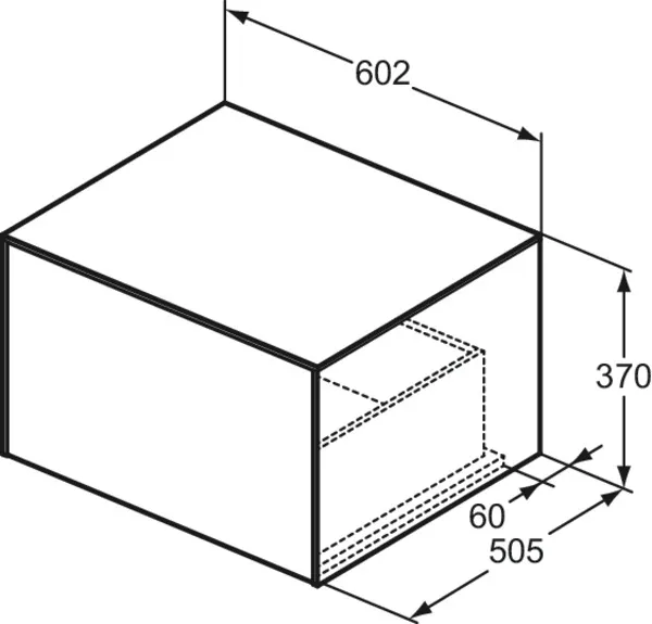 Ideal Standard Waschtischunterschrank Conca, 1 Auszug, Weiß, 602x505x370mm Ideal Standard Waschtischunterschrank Conca, 1 Auszug, Weiß, 602x505x370mm
