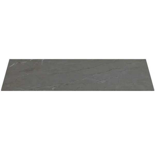 Waschtischplatte Conca, aus Keramik, 802x505x6mm, Marmor Noir Desir