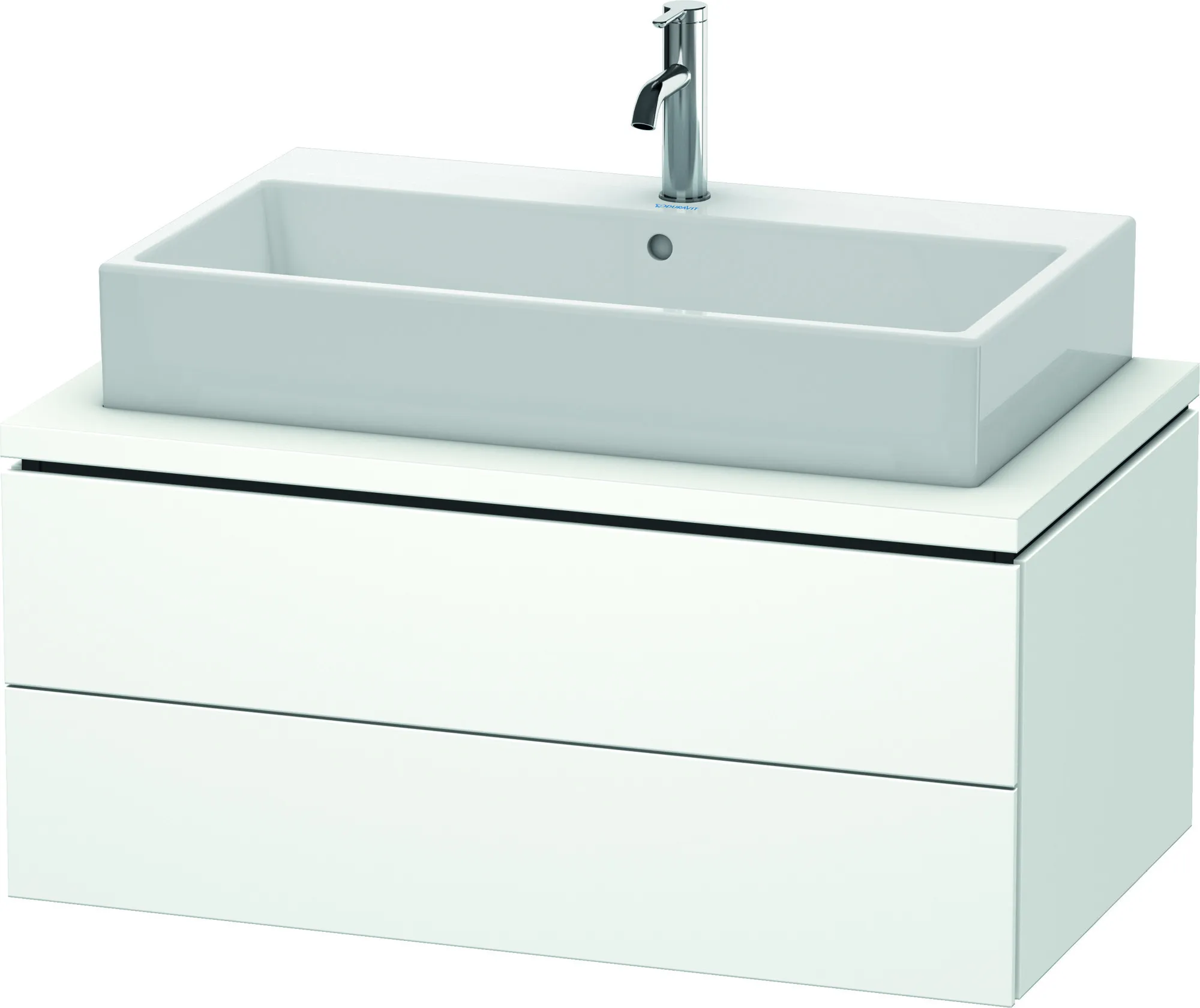 Duravit Waschtischunterschrank wandhängend „L-Cube“ 92 × 40 × 54,7 cm Weiß Matt Duravit Waschtischunterschrank wandhängend „L-Cube“ 92 × 40 × 54,7 cm Weiß Matt