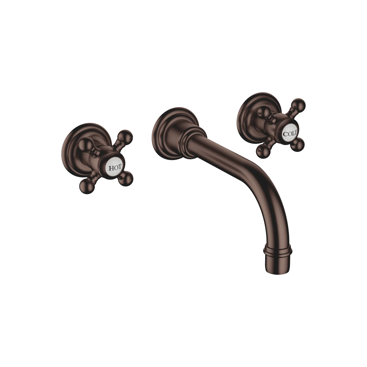 Dornbracht MADISON Waschtisch-Wandbatterie ohne Ablaufgarnitur, Dark Bronze gebürstet PVD, Ausladung 190 mm, starrer Auslauf mit rundem luftangereichertem Strahl
