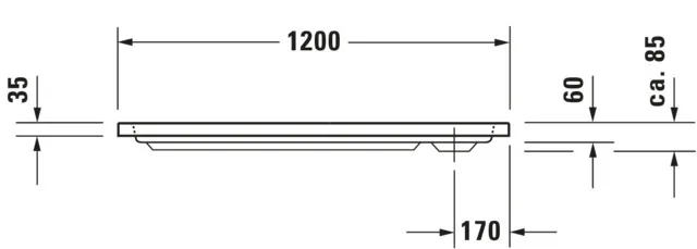 Duravit rechteck Duschwanne „D-Code“ 120 × 70 cm 