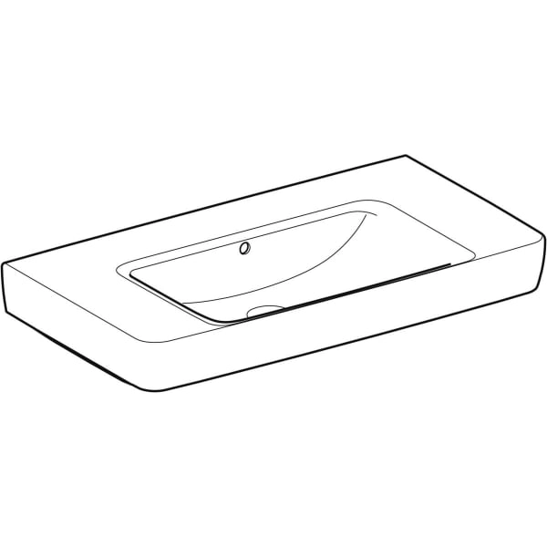 Wandwaschtisch mit Ablagefläche „Renova Plan“, rechteckig 90 × 48 cm