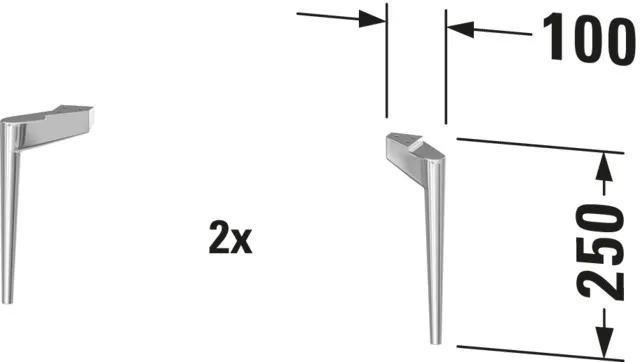 Duravit Sockelfuß „Sivida“ Modell SV9052 3 × 10 × 25 cm (2 Stück) Duravit Sockelfuß „Sivida“ Modell SV9052 3 × 10 × 25 cm (2 Stück)