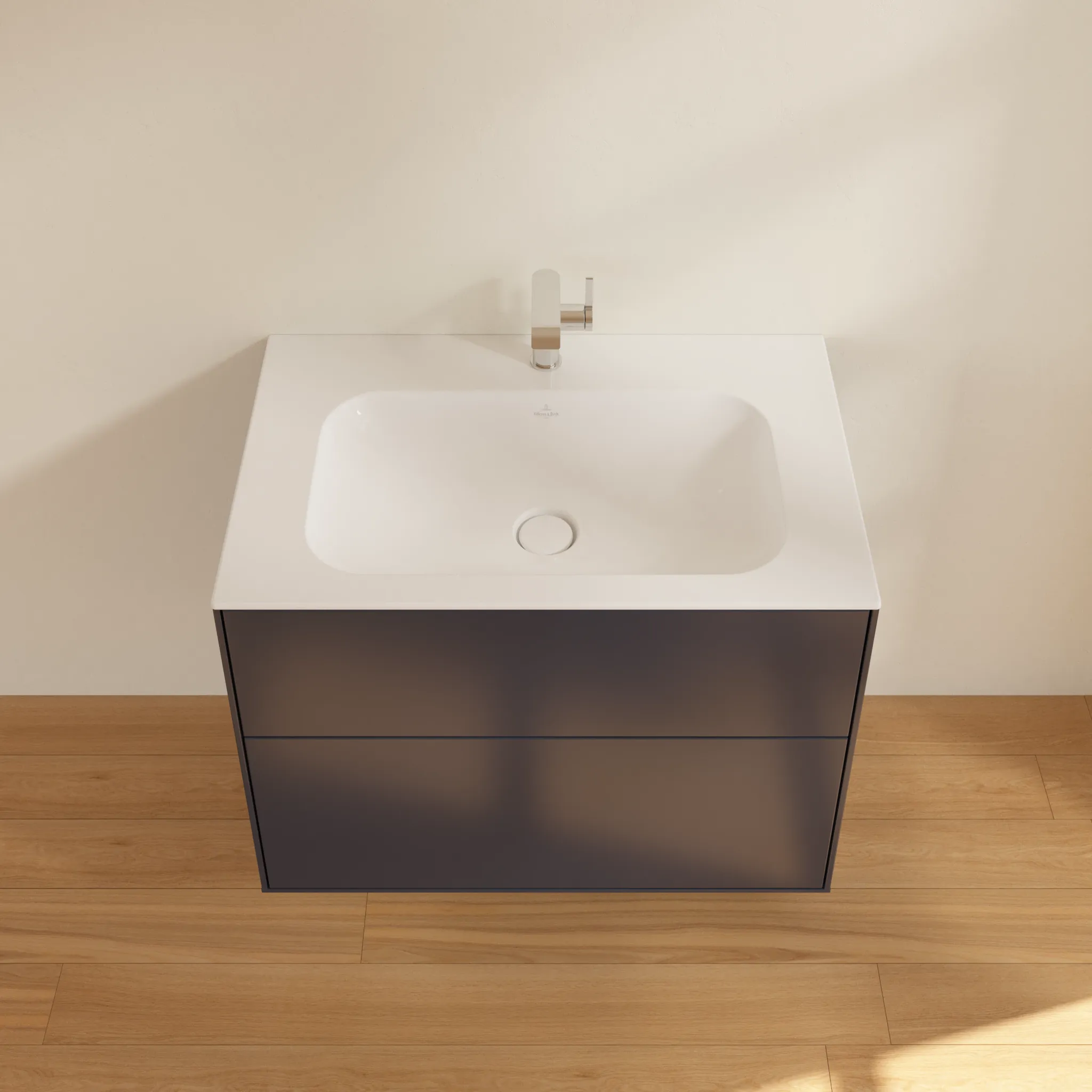 Villeroy & Boch Finion Waschbeckenunterschrank F01, Midnight Blue Matt Lacquer, 796 x 591 x 498 mm