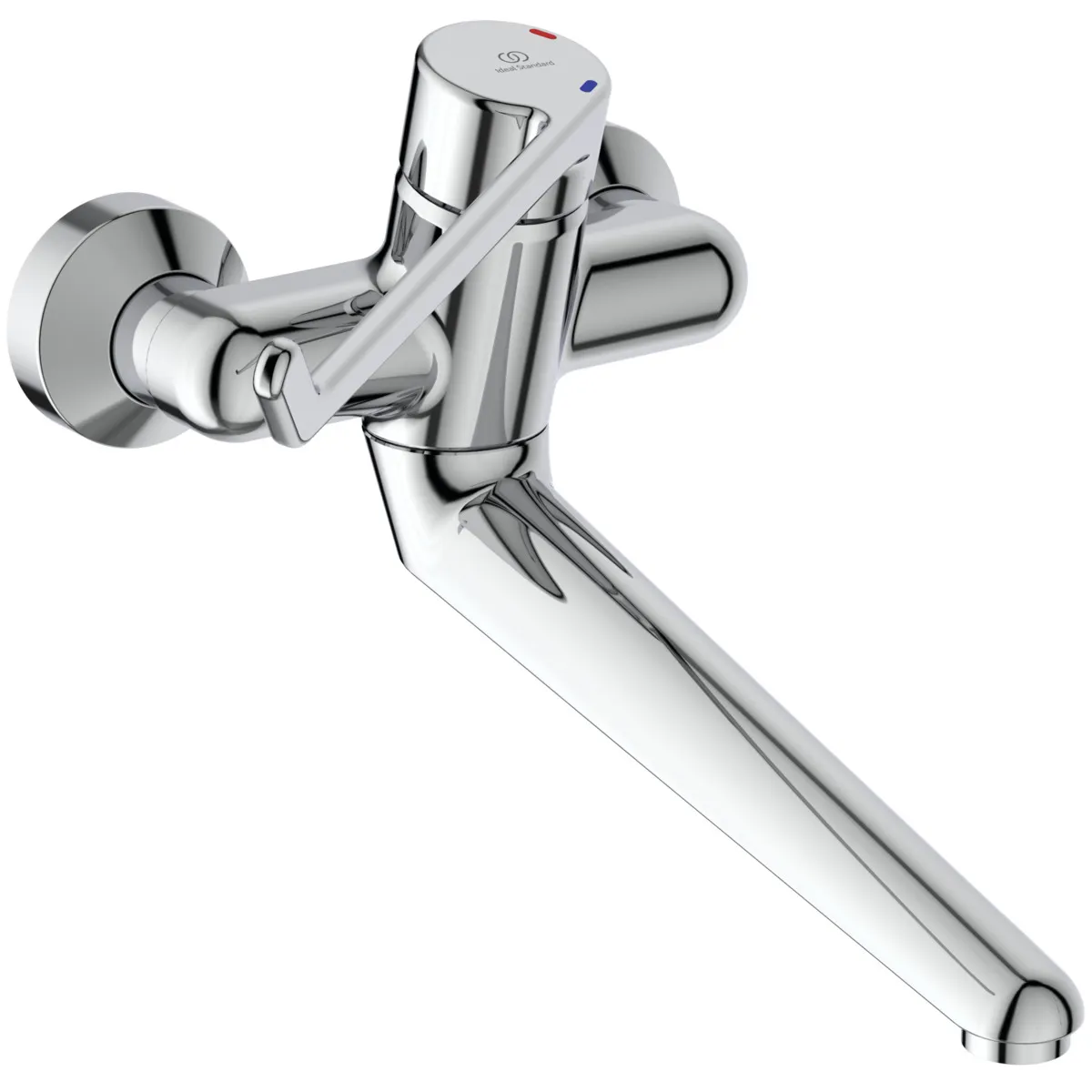 Wandwaschtisch-Sicherheitsarmatur Ceraplus, nicht absperrbarer S-Anschluß, Hebel 230mm, Ausladung 250mm, Chrom Wandwaschtisch-Sicherheitsarmatur Ceraplus, nicht absperrbarer S-Anschluß, Hebel 230mm, Ausladung 250mm, Chrom