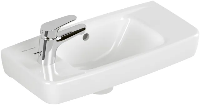 Villeroy & Boch Waschbecken „Newo“ 500 × 240 × 145 mm, ohne Hahnlochbohrung in Weiß Alpin Villeroy & Boch Waschbecken „Newo“ 500 × 240 × 145 mm, ohne Hahnlochbohrung in Weiß Alpin