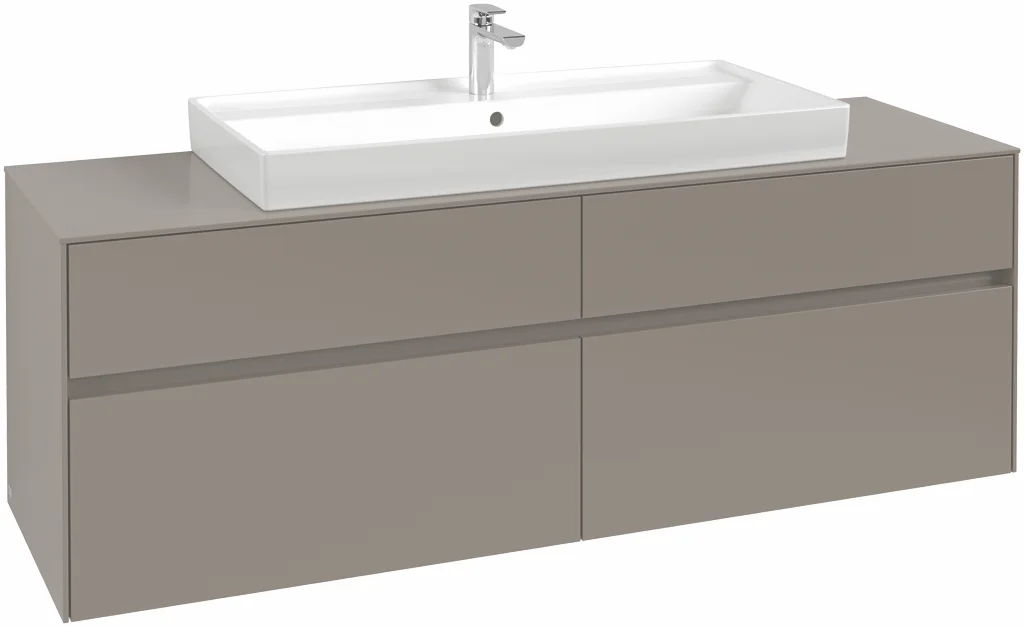 Villeroy & Boch Collaro Waschbeckenunterschrank C031B0, 1600 x 548 x 500 mm, Volcano Black