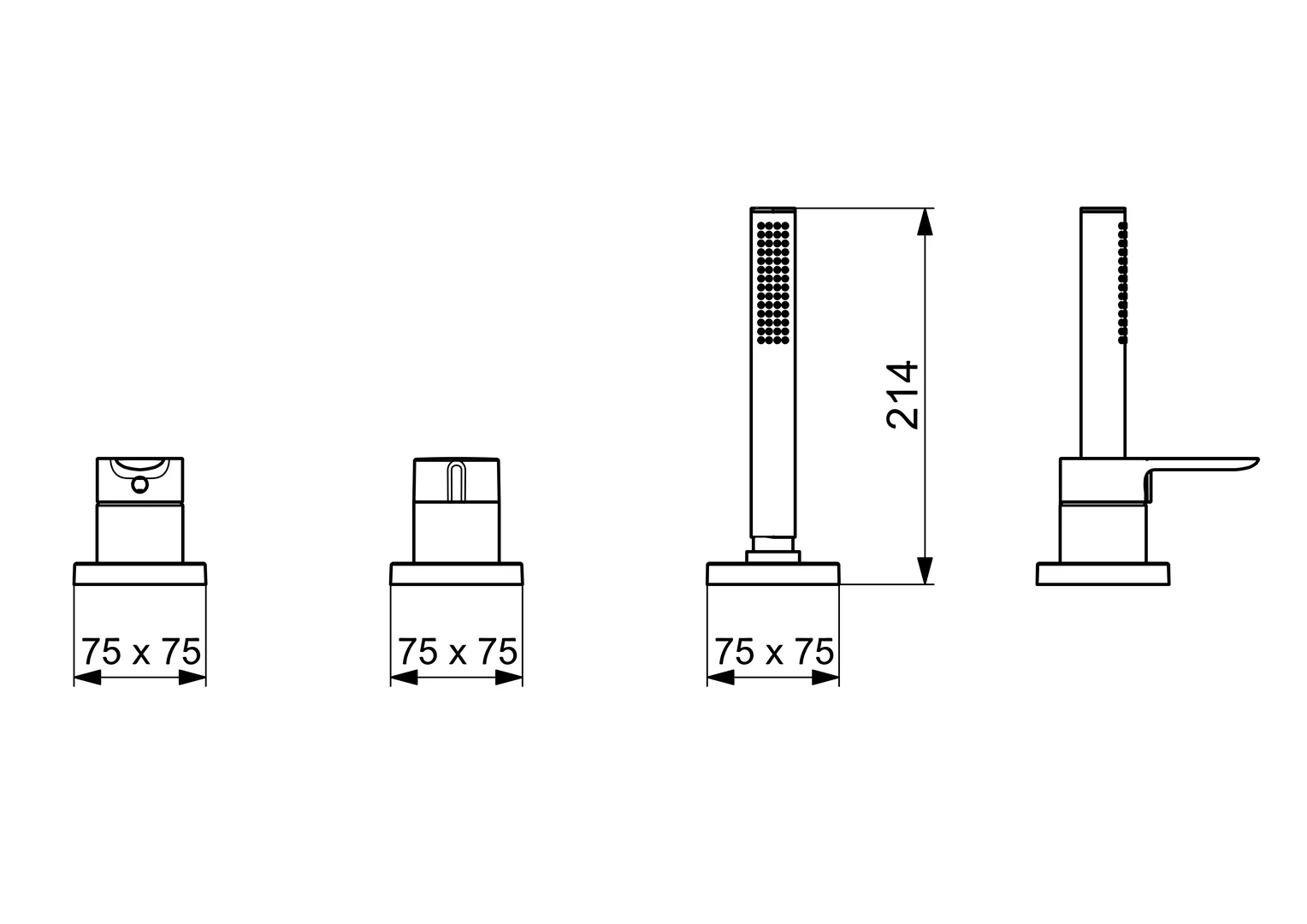 HansaLIGNA Einhebelmischer Wannenarmatur 0643 1-strahlig 75x75 mm Chrom HansaLIGNA Einhebelmischer Wannenarmatur 0643 1-strahlig 75x75 mm Chrom