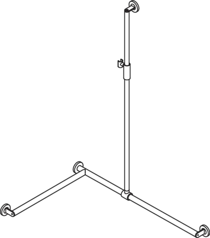 HEWI Haltegriff Ausführung links „System 900“ in Weiß tiefmatt / Hellgrau matt, Befestigung verdeckt HEWI Haltegriff Ausführung links „System 900“ in Weiß tiefmatt / Hellgrau matt, Befestigung verdeckt