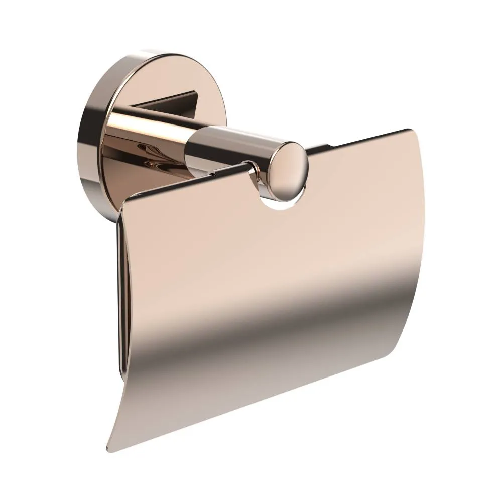 Niara Toilettenpapierhalter 38406.2 mit Abdeckung, rosegold glänzend
