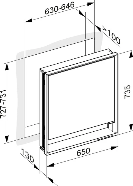 KEUCO ROYAL LUMOS Spiegelschrank Wandeinbau 1-türig kurze Tür silber-eloxiert KEUCO ROYAL LUMOS Spiegelschrank Wandeinbau 1-türig kurze Tür silber-eloxiert
