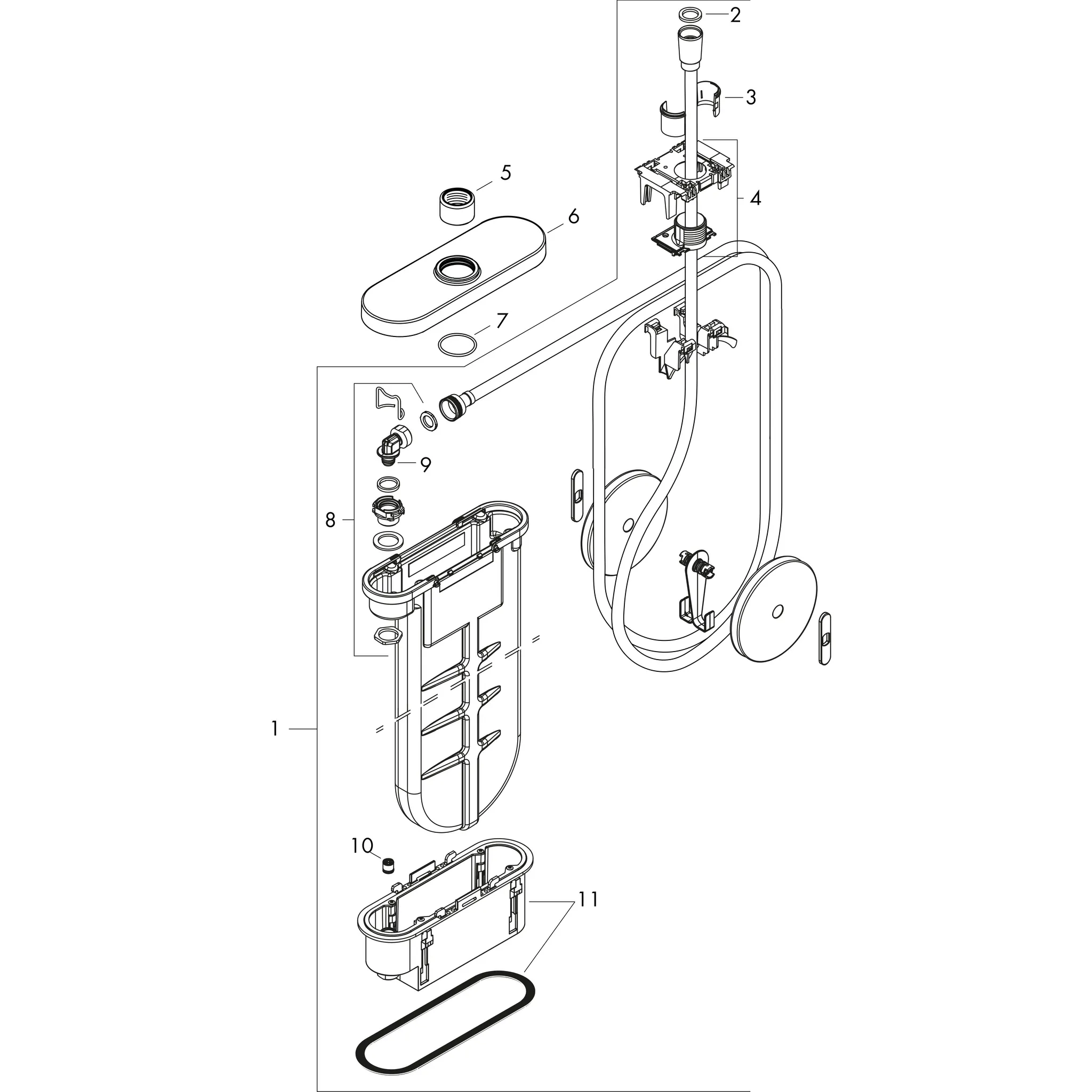Wannenrandset sBox oval Axor chrom Wannenrandset sBox oval Axor chrom