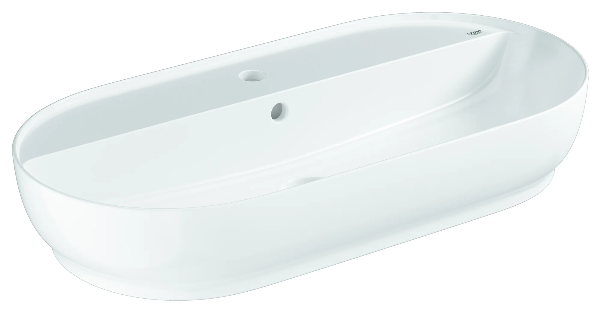 Grohe Waschbecken „Essence Keramik“, Hahnlochposition mittig in weiß alpin