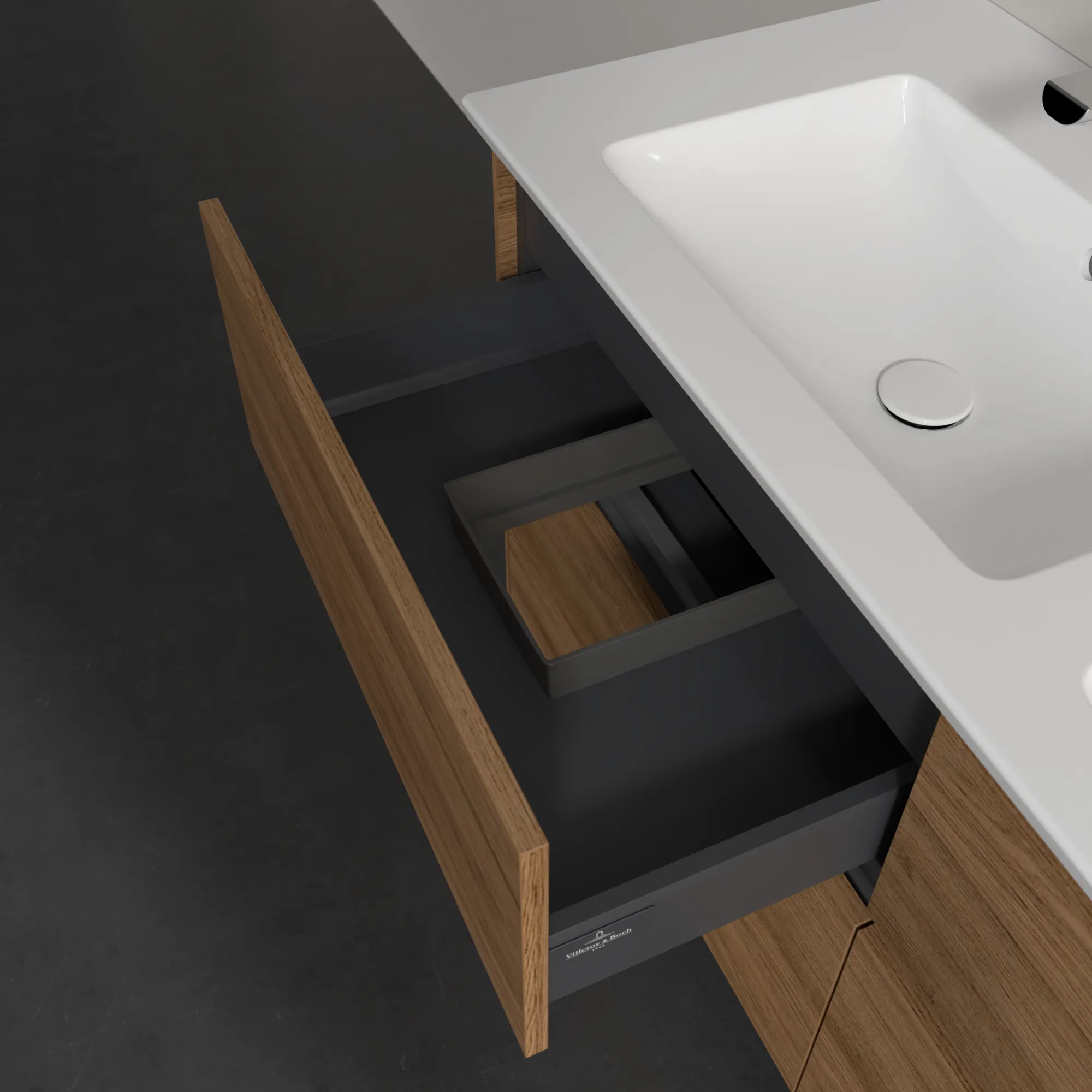 Villeroy & Boch Waschtischunterschrank „Collaro“ 1261 × 610 × 480 mm Kansas Oak, ohne Beleuchtung, für Becken mittig Villeroy & Boch Waschtischunterschrank „Collaro“ 1261 × 610 × 480 mm Kansas Oak, ohne Beleuchtung, für Becken mittig
