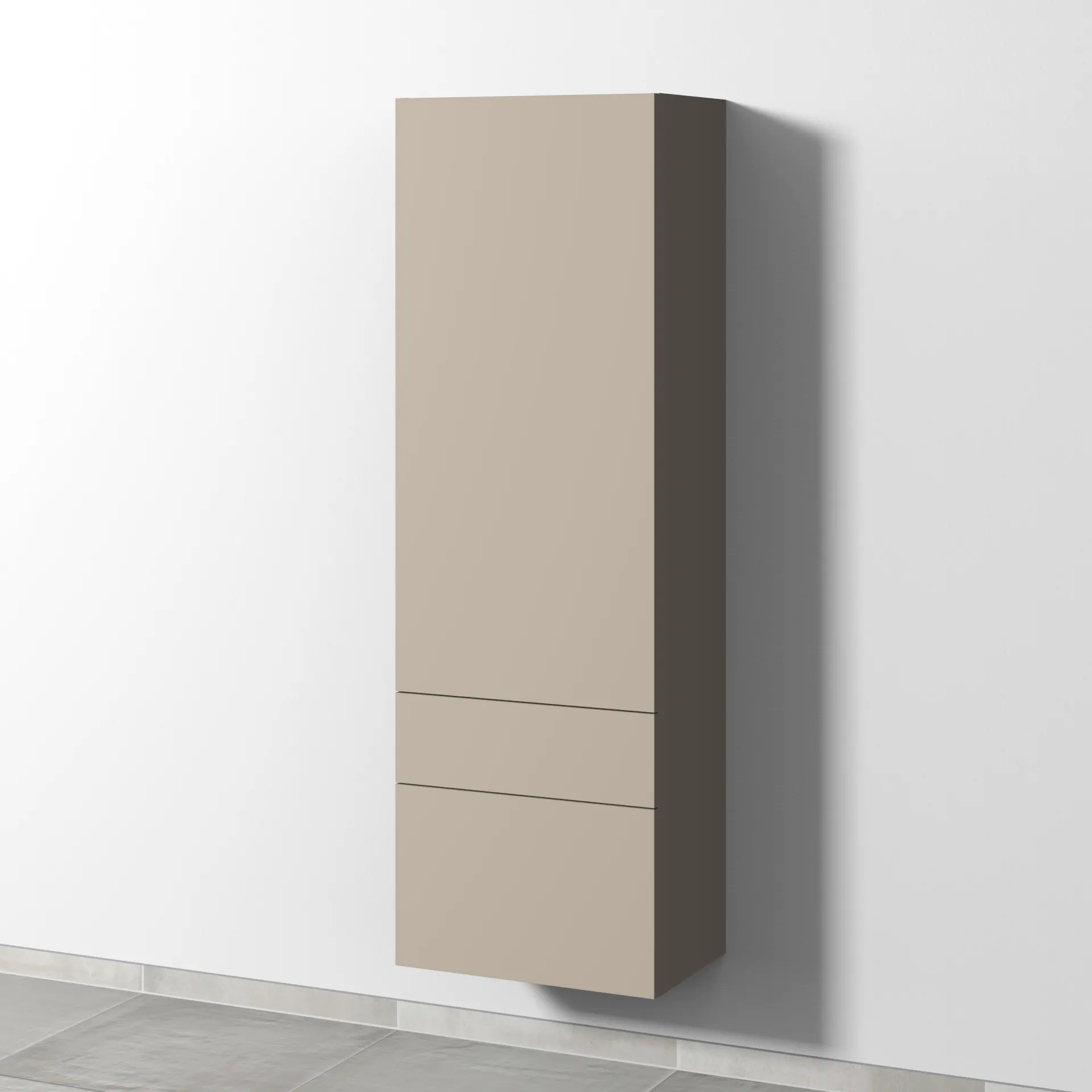 Sanipa Hochschrank „2morrow“ 525 × 1615 × 350 mm in Sandgrau (matt)