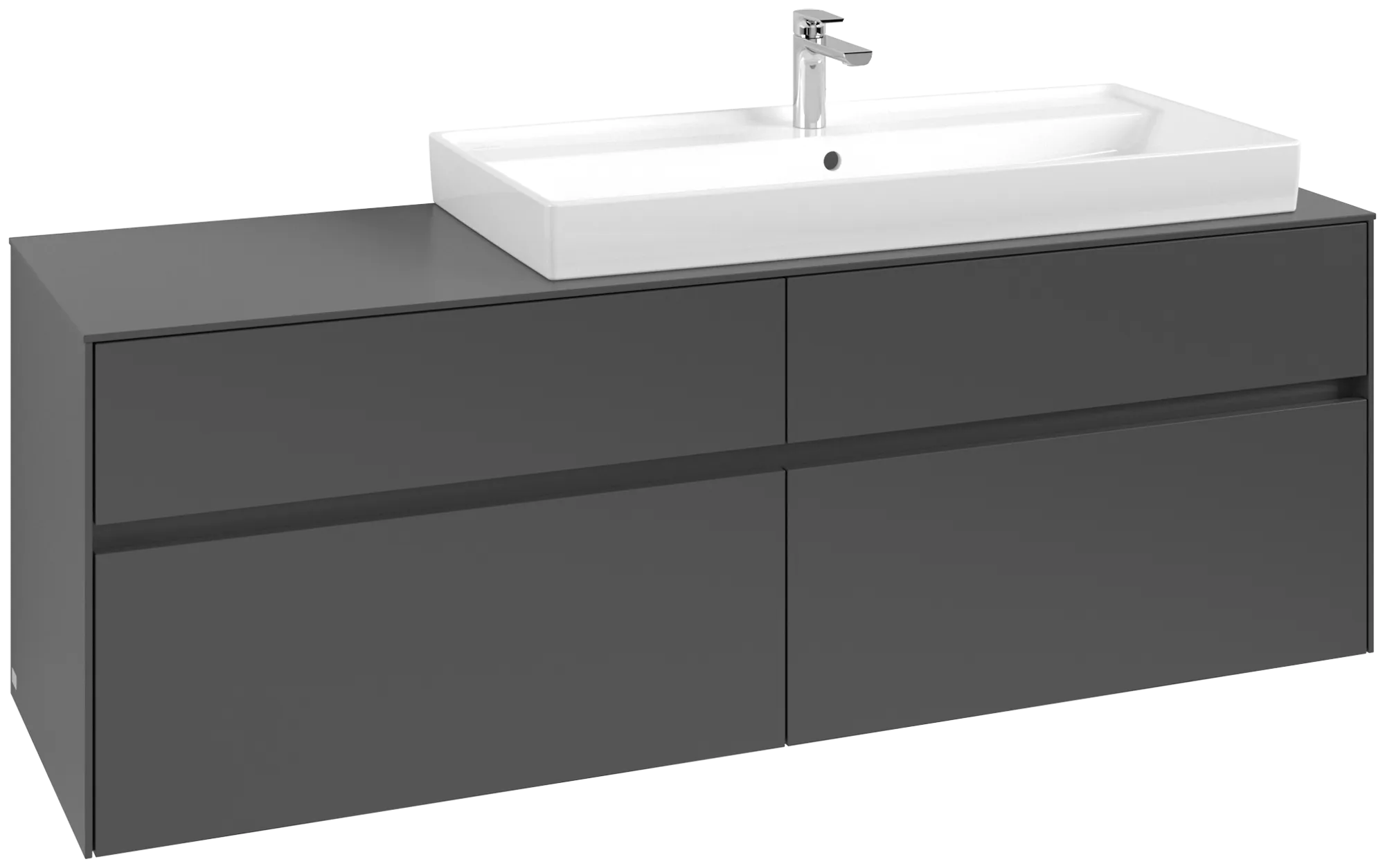 Villeroy & Boch Collaro Waschbeckenunterschrank C03000, 1600x548x500mm, 4 Auszüge, Graphite