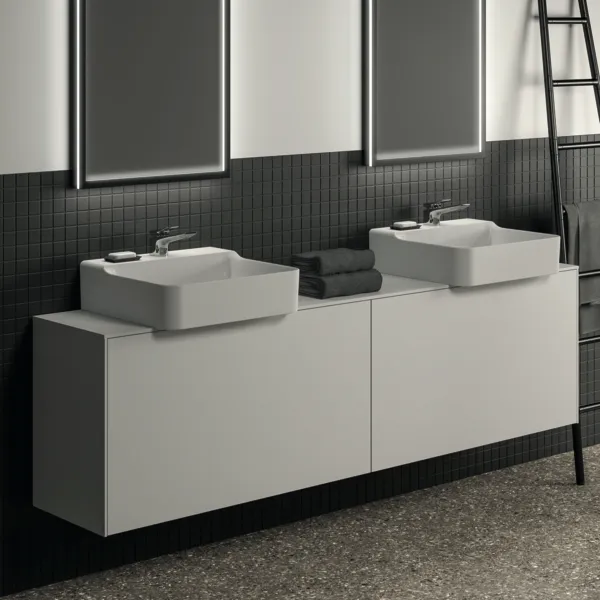 Ideal Standard Waschtischunterschrank „Conca“ 198,7 × 55 × 37,3 cm Weiß matt lackiert
