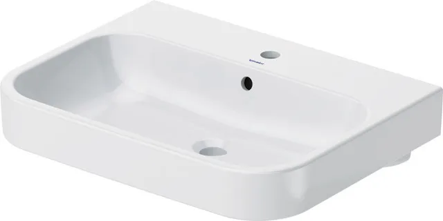 Wandwaschtisch „Happy D.2“, mit Überlauf, Hahnlochposition mittig Wandwaschtisch „Happy D.2“, mit Überlauf, Hahnlochposition mittig