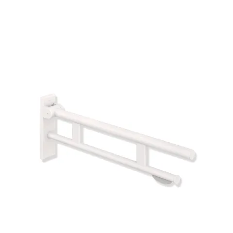 HEWI Stützklappgriff Duo Design B Edelstahl 750mm Weiß tiefmatt