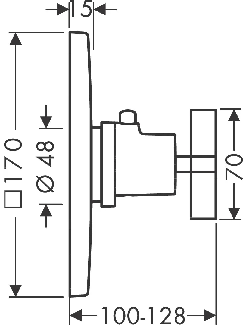Thermostat Unterputz Axor Citterio High Flow Fertigset mit Kreuzgriff chrom Thermostat Unterputz Axor Citterio High Flow Fertigset mit Kreuzgriff chrom