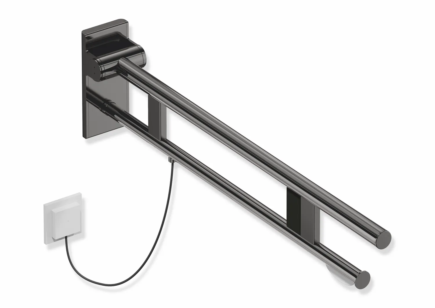 HEWI Stützklappgriff Duo System 900, Edelstahl PVD, Ausladung 850 mm, E-Ausführung HEWI Stützklappgriff Duo System 900, Edelstahl PVD, Ausladung 850 mm, E-Ausführung